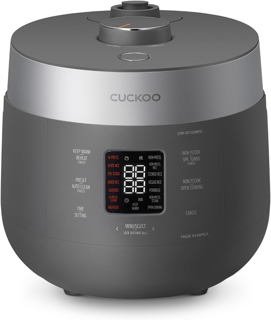CUCKOO CRP-ST1009FG 10-Cup Rice Cooker with 16 Menu Modes