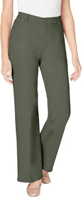 Plus Size Wide-Leg Stretch Denim Jeans for Women - Relaxed Fit