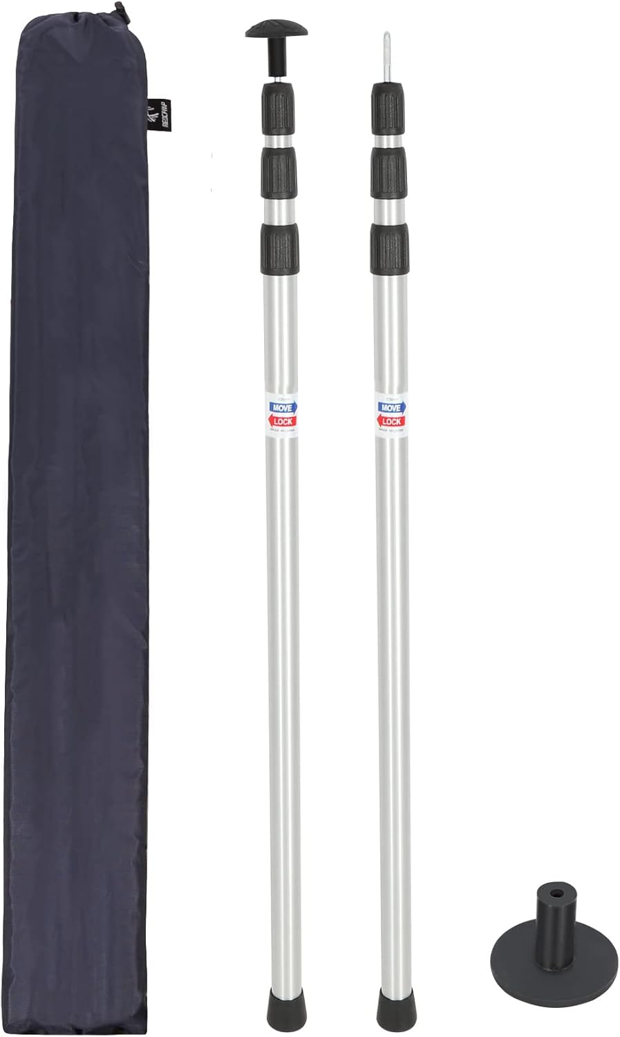 REDCAMP Adjustable Camping Tarp Poles for Shelter and Awning