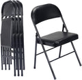 Karl Home 4 Pack Padded Folding Chairs - Sturdy & Portable Seats