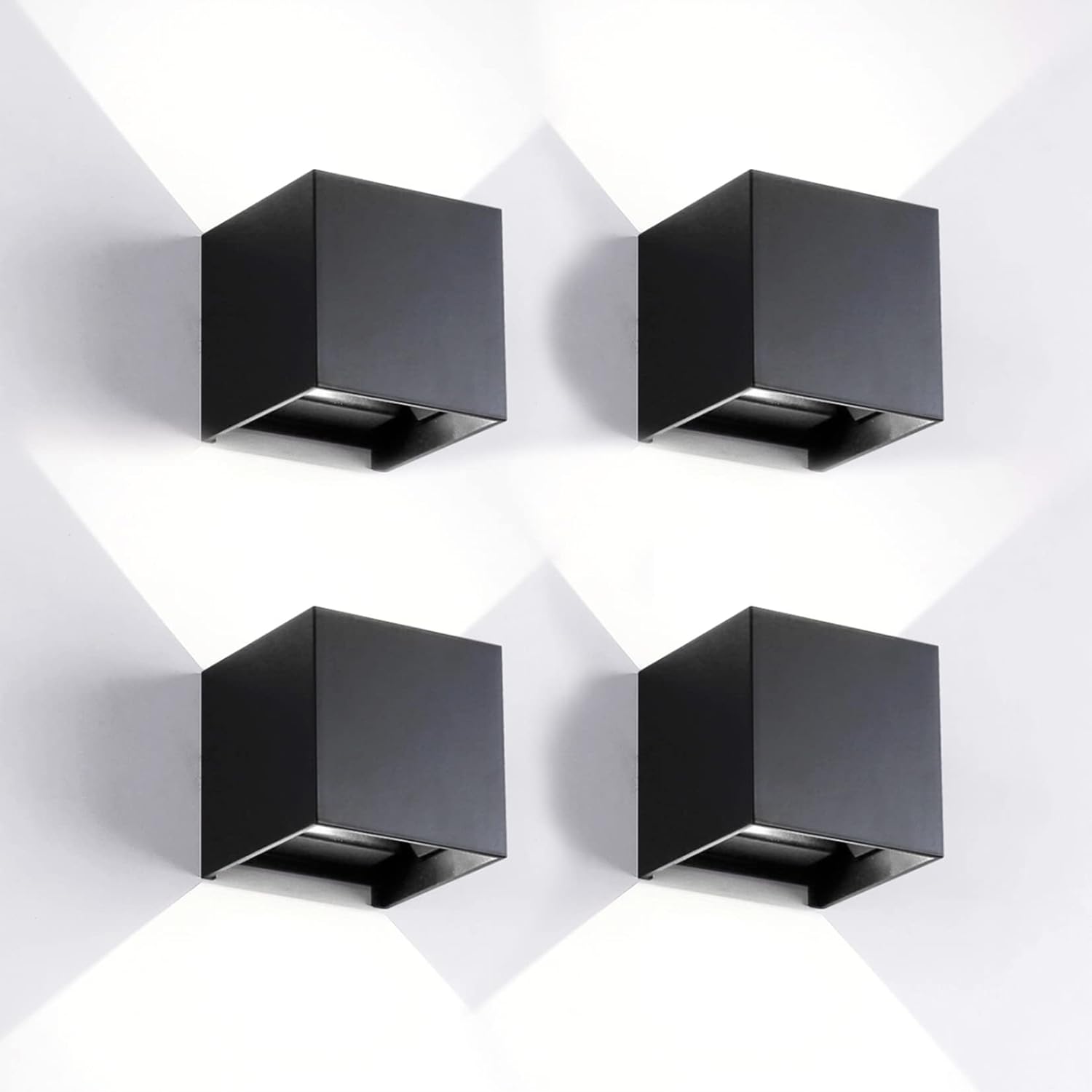 4 Pack LED Outdoor Sconces Wall Lights for Modern Spaces