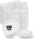 Pack of 600 White Disposable Coffee Cup Lids for Every Occasion