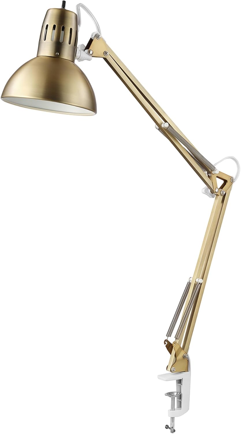 32 Inch Multi-Joint Desk Lamp with Metal Clamp for Home Office