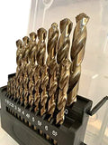 Metric M42 8% Cobalt Twist Drill Bits Set (1mm-10mm, 19pcs)