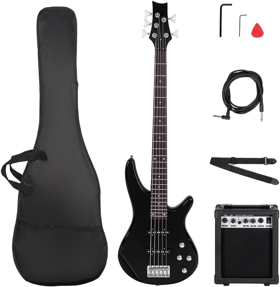 Ktaxon Electric Bass Guitar with 20 Watt Amplifier for All Levels