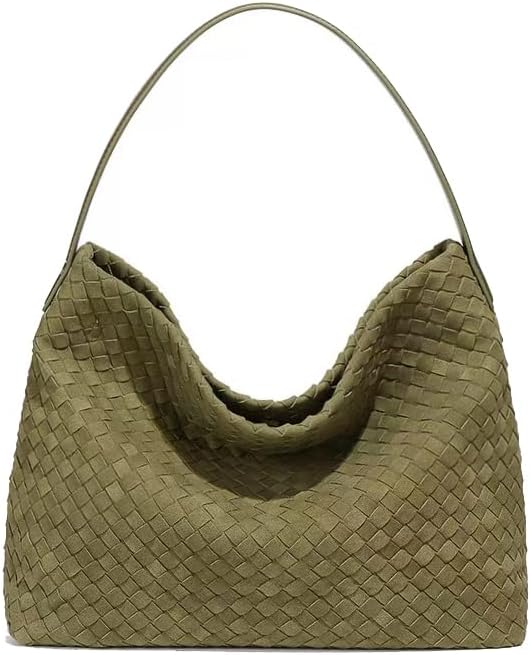 Woven Suede Shoulder Bag for Women by Molodo - Elegant Tote