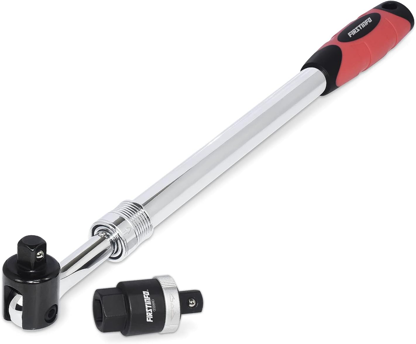 Premium 1/2-Inch Drive Breaker Bar with Flexible Head and Adapter