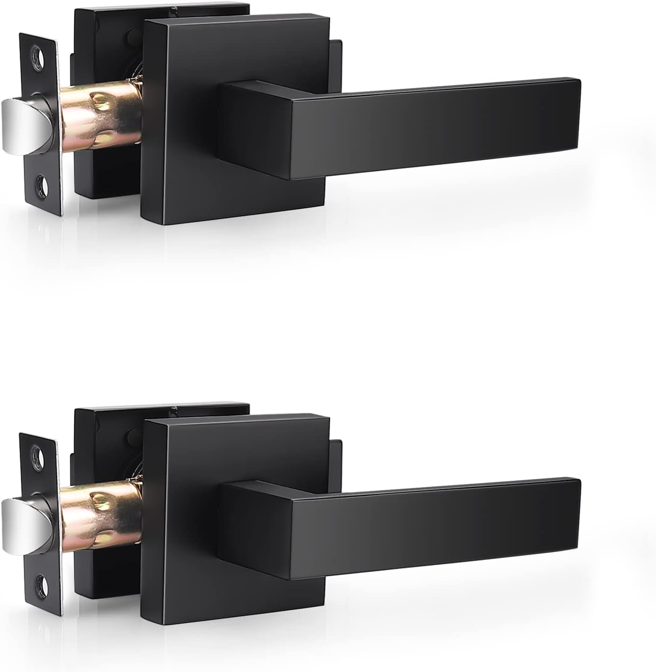 Probrico Matte Black Passage Door Levers for Modern Interiors