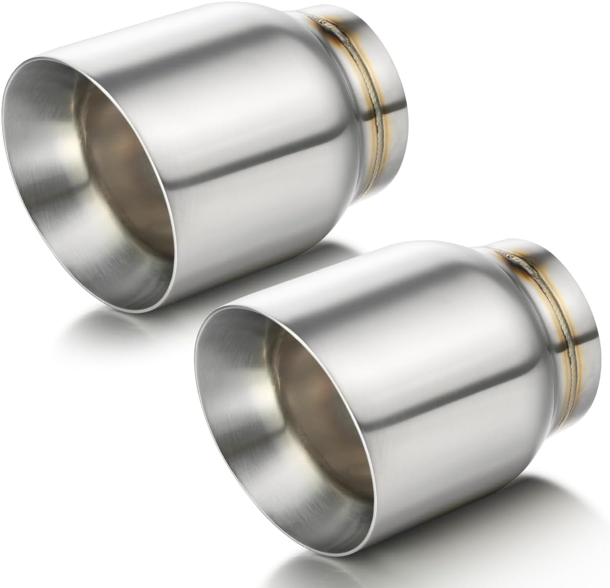 A-KARCK Exhaust Tip 3 Inlet Dual Wall for Car Tailpipe