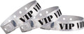 500 WristCo Holographic Silver VIP Plastic Wristbands - Secure Event