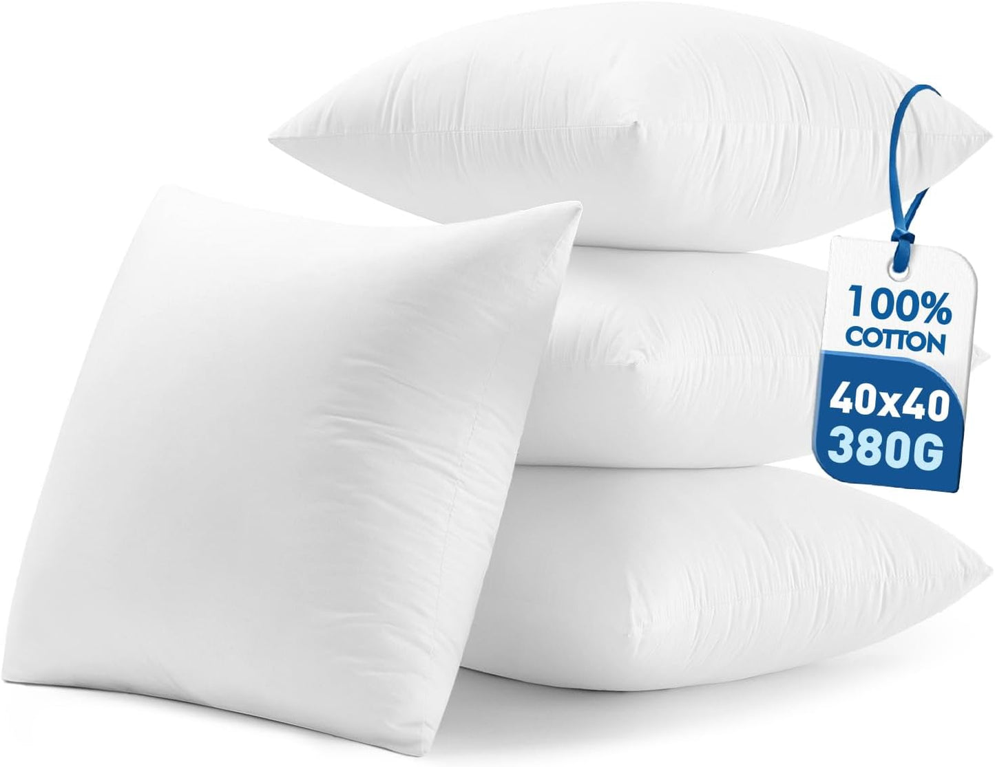 MIULEE 16x16 Pillow Inserts for Couch Sofa and Bed