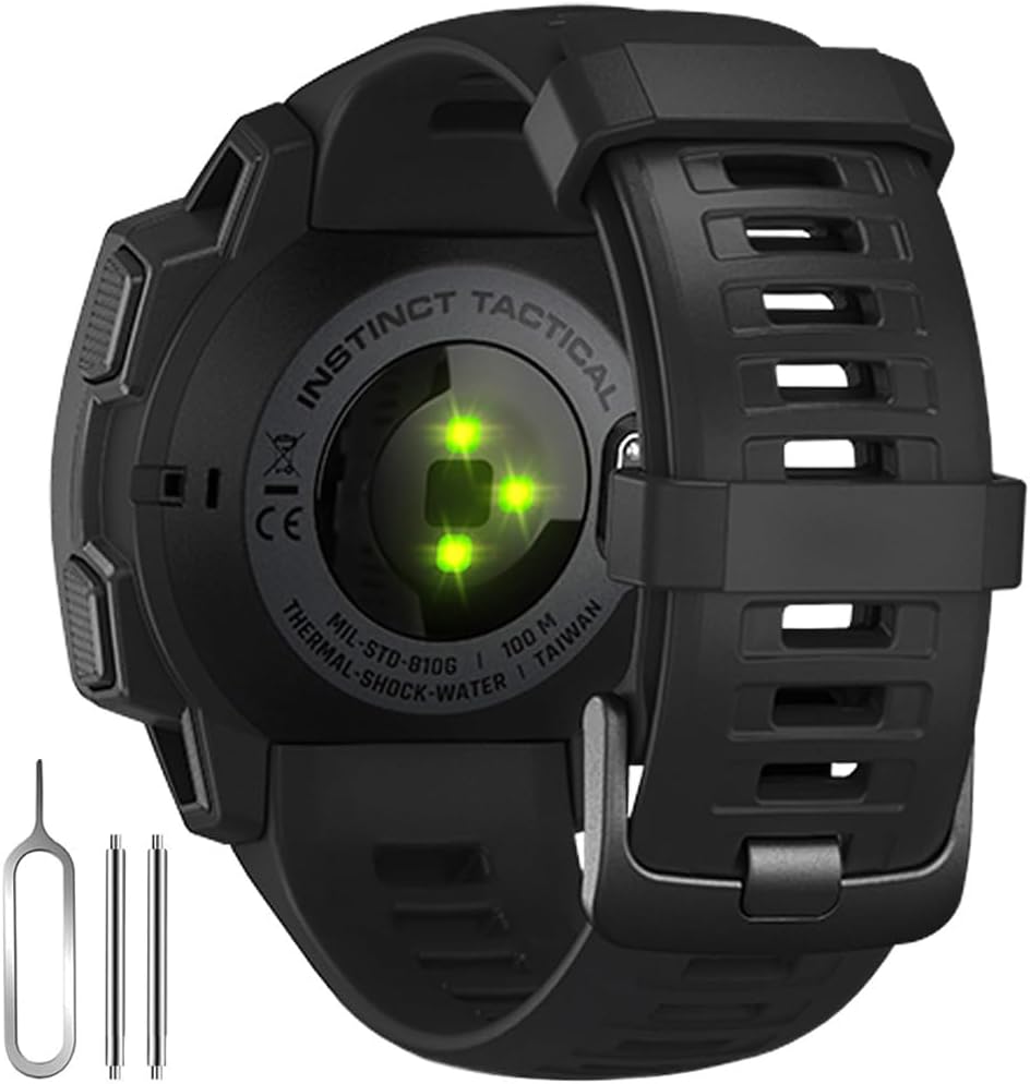 Emilydeals 22mm Soft Silicone Watch Band for Garmin Instinct 2