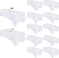 12 Pack White Table Cloth 60 x 102 in Rectangular Tablecloths