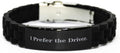 Love Driver Black Glidelock Clasp Bracelet - Durable Engraved Gift