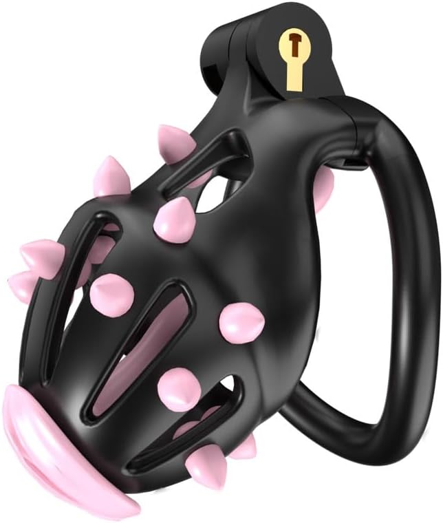 Male Chastity Cages with Silicone Massage Points for Pleasure