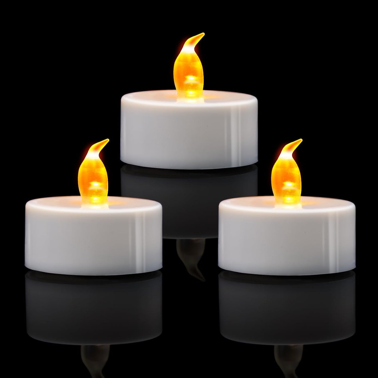 KOABY LED Tea Lights - 200 Pack Flickering Flameless Lights