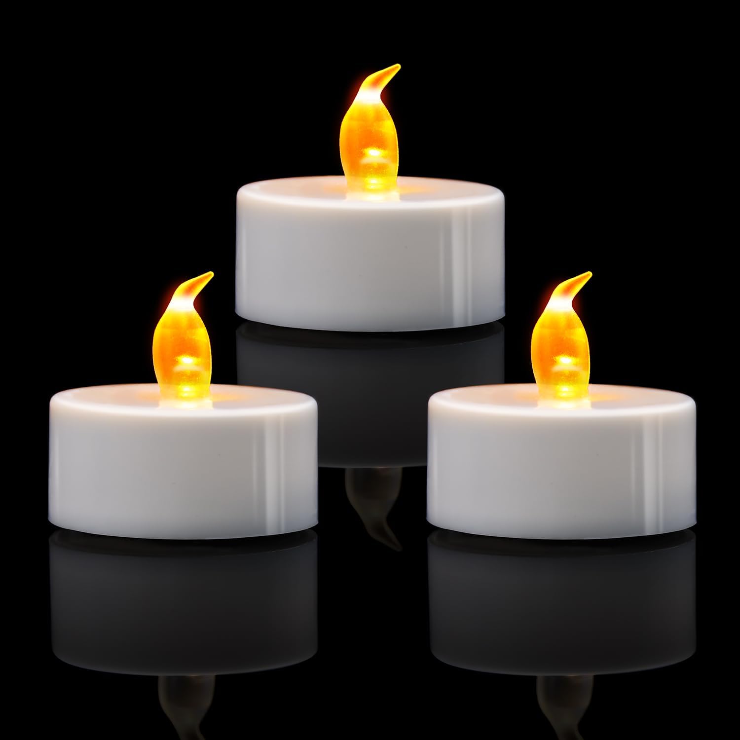 KOABY LED Tea Lights - 200 Pack Flickering Flameless Lights