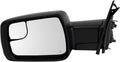 Driver Side Power Heated Folding Mirror Textured Black Checkered Flag
