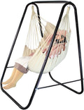 Hammock Chair Stand with Large Hanging Padded Indoor Swing - Sturdy