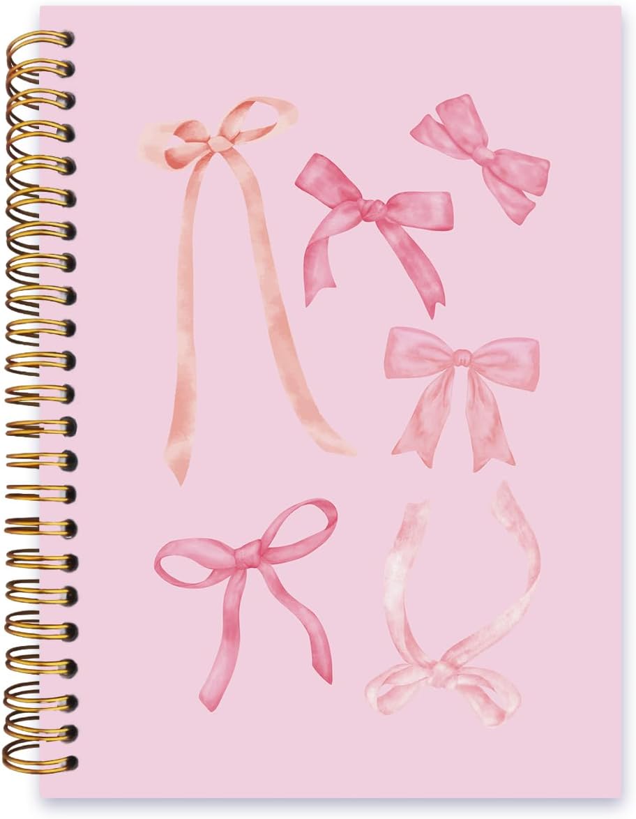Watercolor Bows College Ruled Notebook | ISANOU