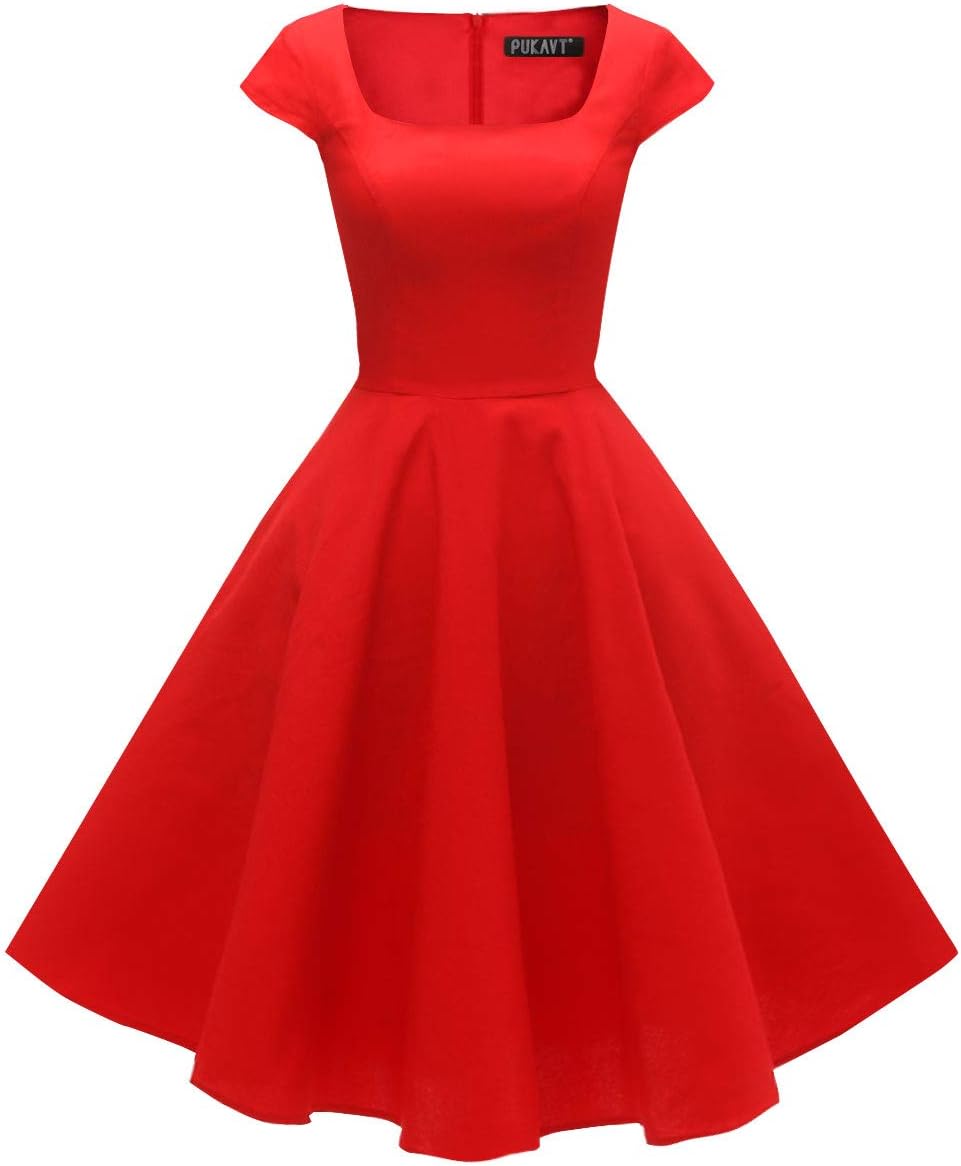 PUKAVT Women's Cocktail Party Dress with Pockets for All Occasions