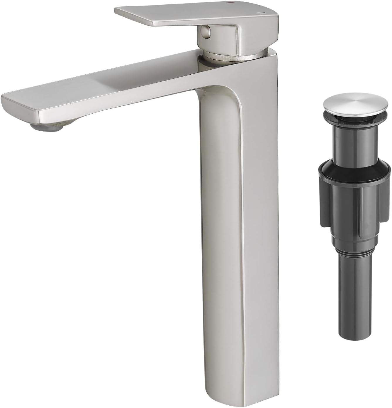 VOTON Brushed Nickel Vessel Sink Faucet for Modern Bathrooms