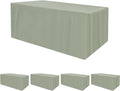 HolidayIdeas Fitted Tablecloths for 8 ft Rectangle Table - 4 Pack Sage