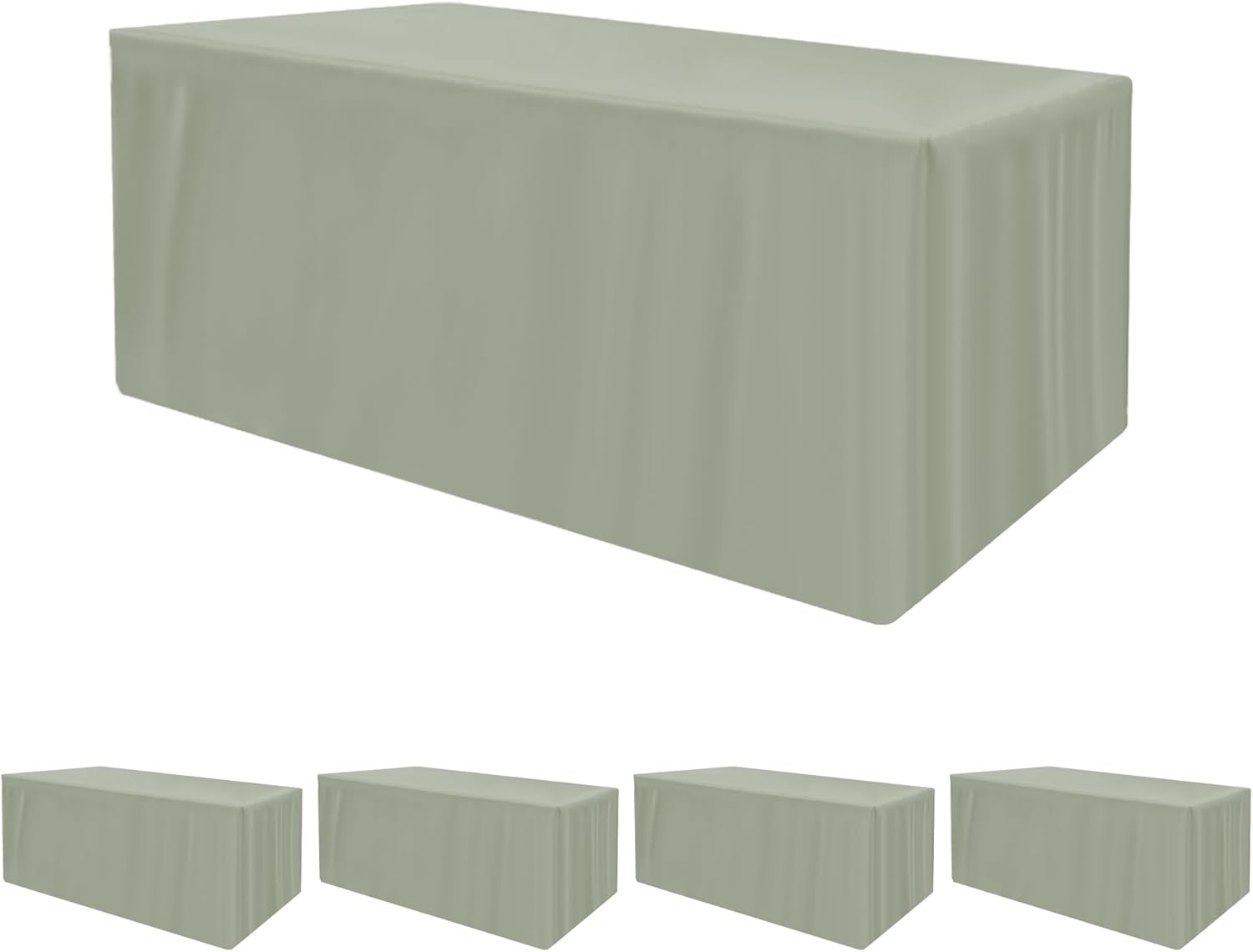Fitted Tablecloths for 8 Foot Rectangle Table - 4 Pcs Set
