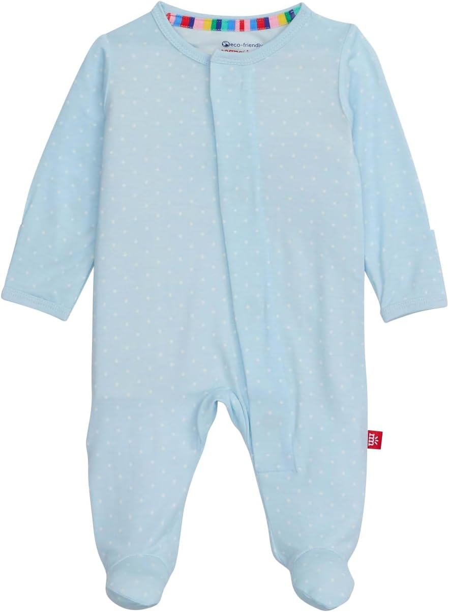 Magnetic Me Boys Modal Baby Footie Pajamas for Easy Dressing