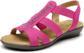 Women's Comfort Flat Sandals Rhinestone Slip On - Comfortable Summer