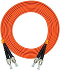 100 Meters 328ft ST to ST Duplex OM1 Multimode Fiber Cable - Reliable