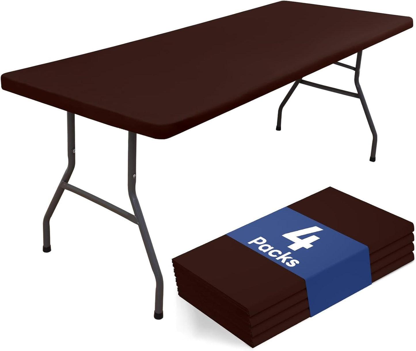 Homing 4 Packs 6 Foot Rectangle Table Cloth for Outdoor Use