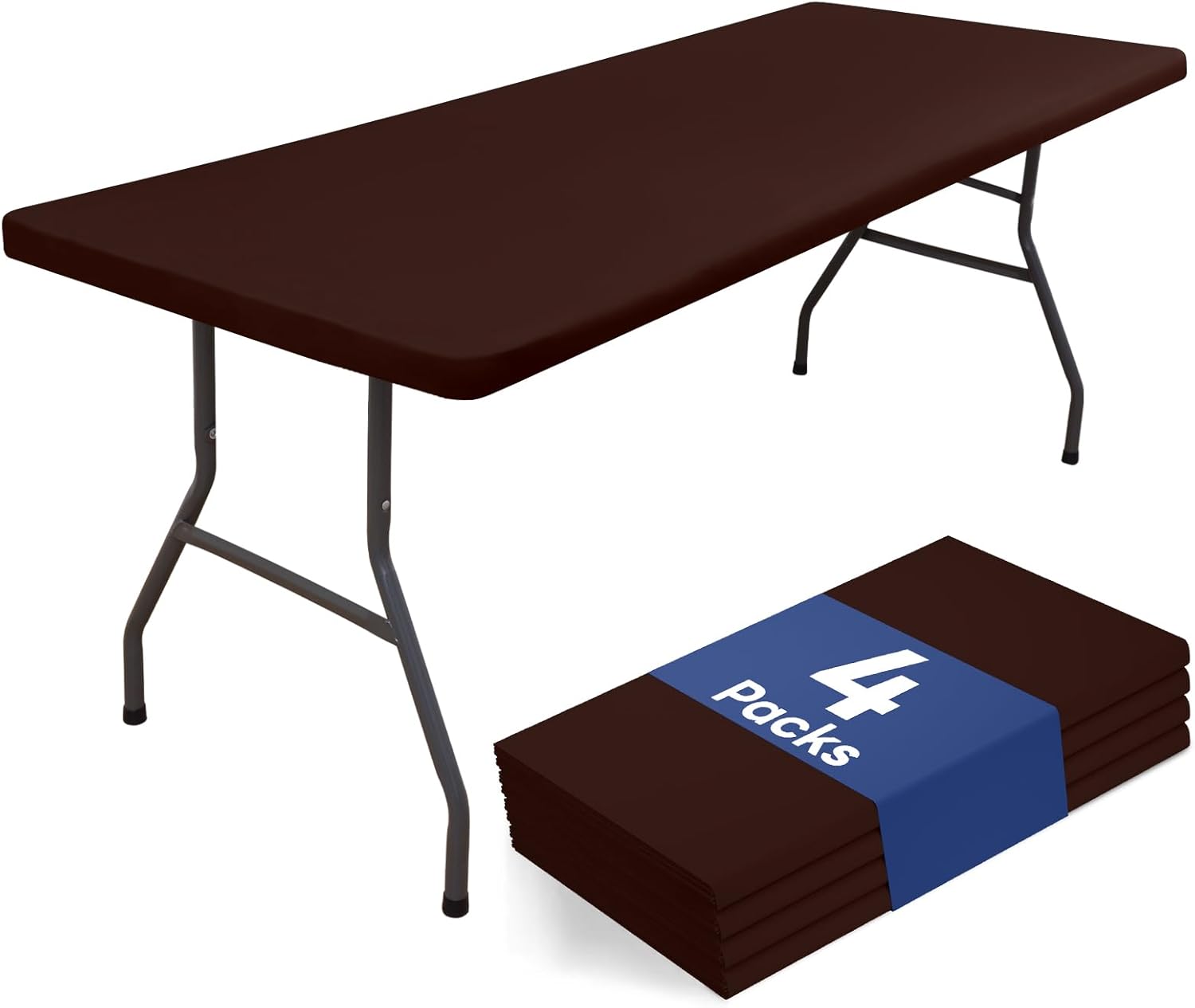 Homing 4 Packs 6 Foot Rectangle Table Cloth for Outdoor Use