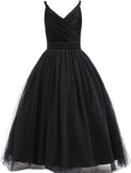 Glamulice Flower Girls Spaghetti Strap Tulle Dress Long A Line