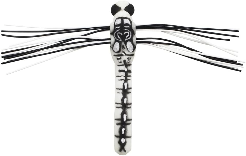 Lunkerhunt Dragonfly Weedless Lure | Realistic Top Water Bass Fishing | Double Skirted Wings | Ideal for Bass, Trout, Pike