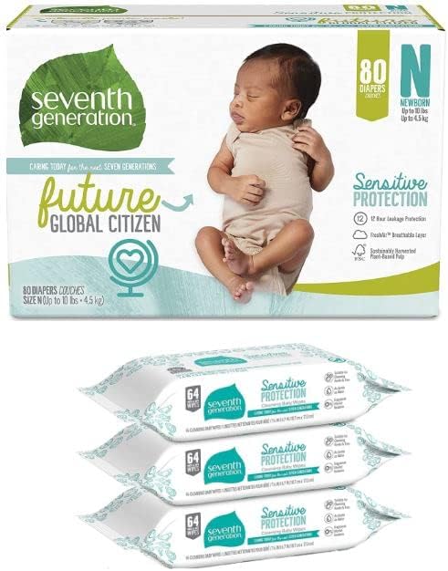 Seventh Generation Chlorine-Free Newborn Diapers - Sensitive Protection