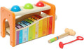 Hape Pound & Tap Bench with Slide Out Xylophone - Durable Musical Toy