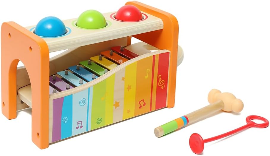 Hape Pound & Tap Bench with Slide Out Xylophone for Toddlers