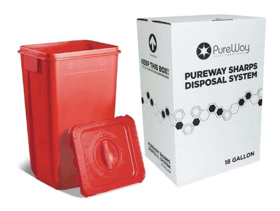 MailBack 18 Gallon PureWay Sharps Container for Safe Disposal