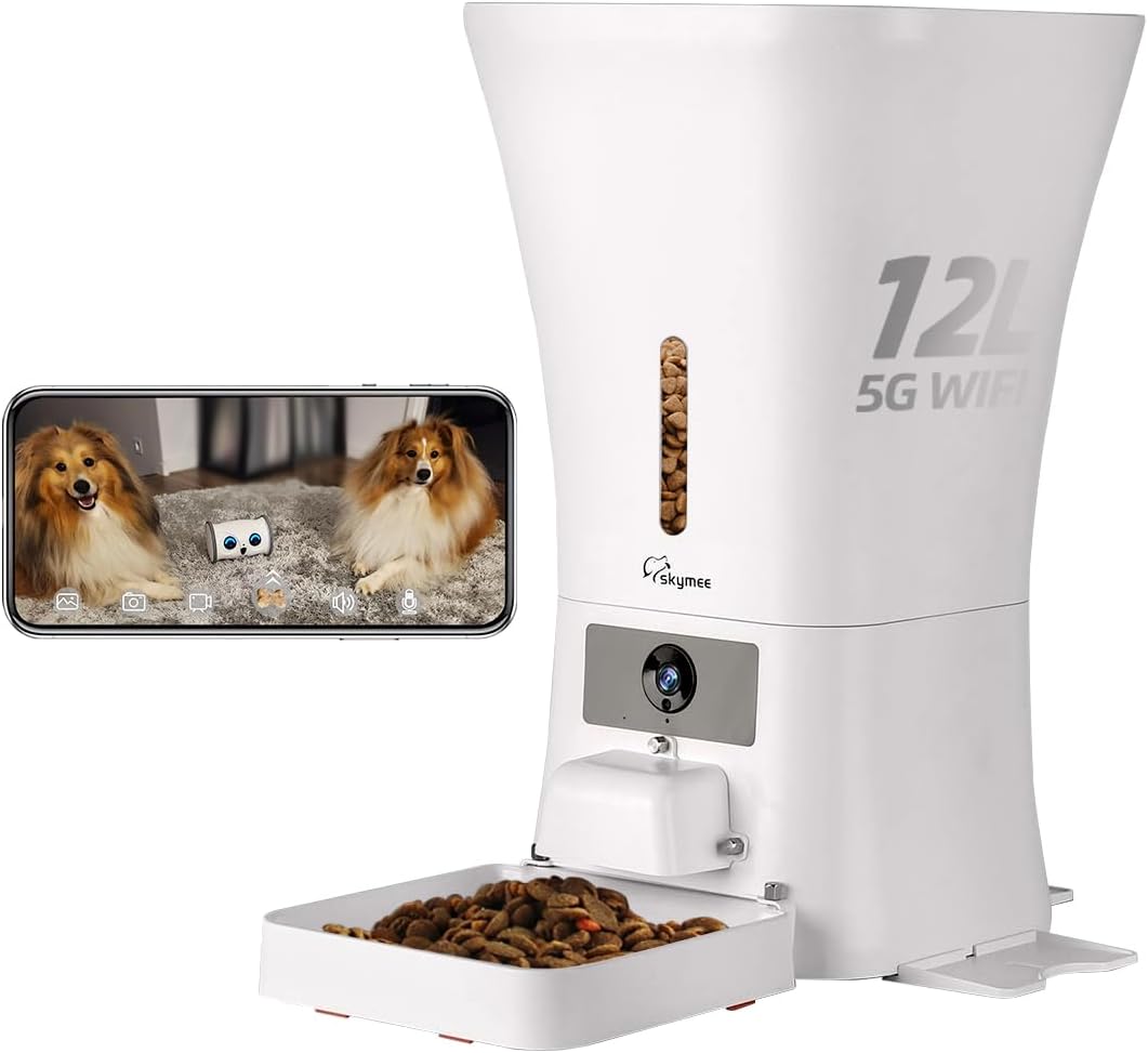 SKYMEE 12L Smart Pet Feeder with HD Camera