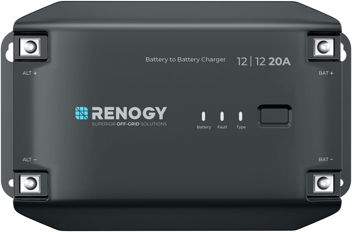 Renogy 12V 20A DC to DC Battery Charger for Efficient Charging