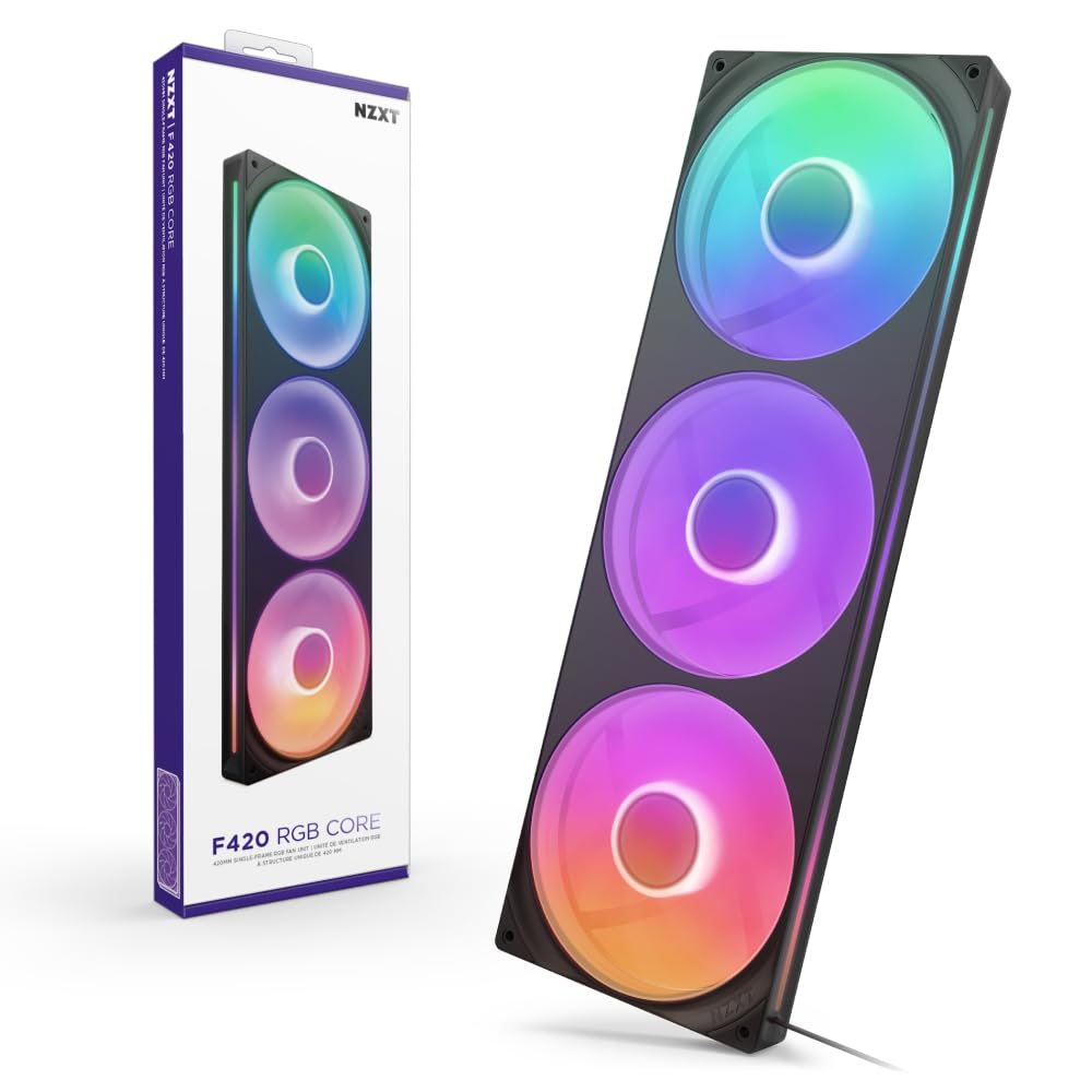 NZXT F420 RGB Core - 420mm Fan Unit with 3 RGB Fans