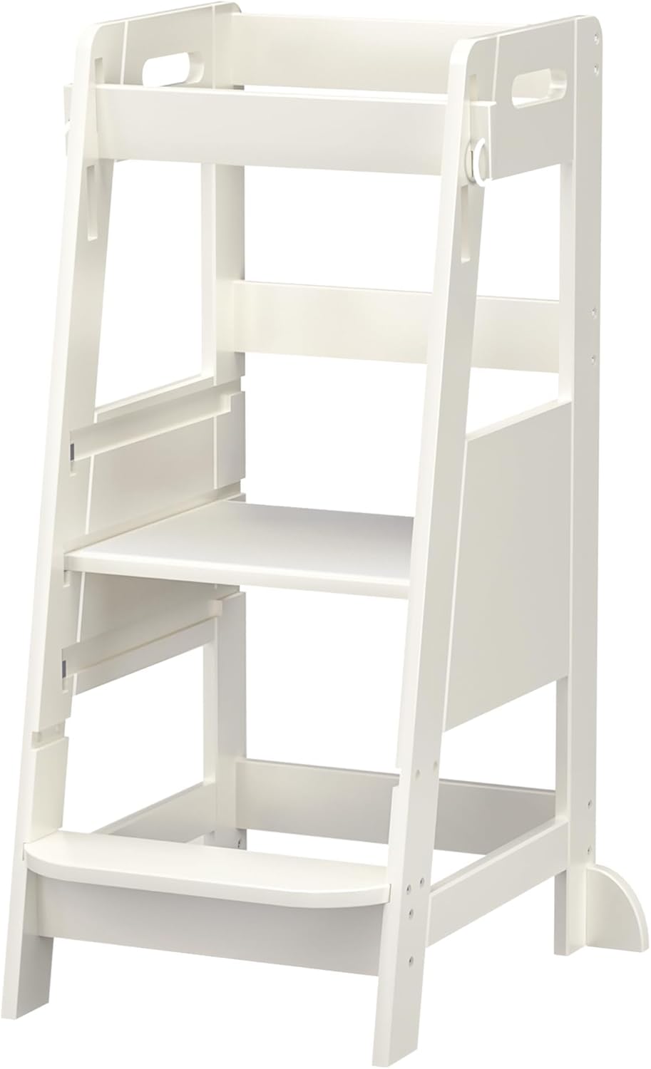 Bamboo Toddler Learning Step Stool with Adjustable Height Design