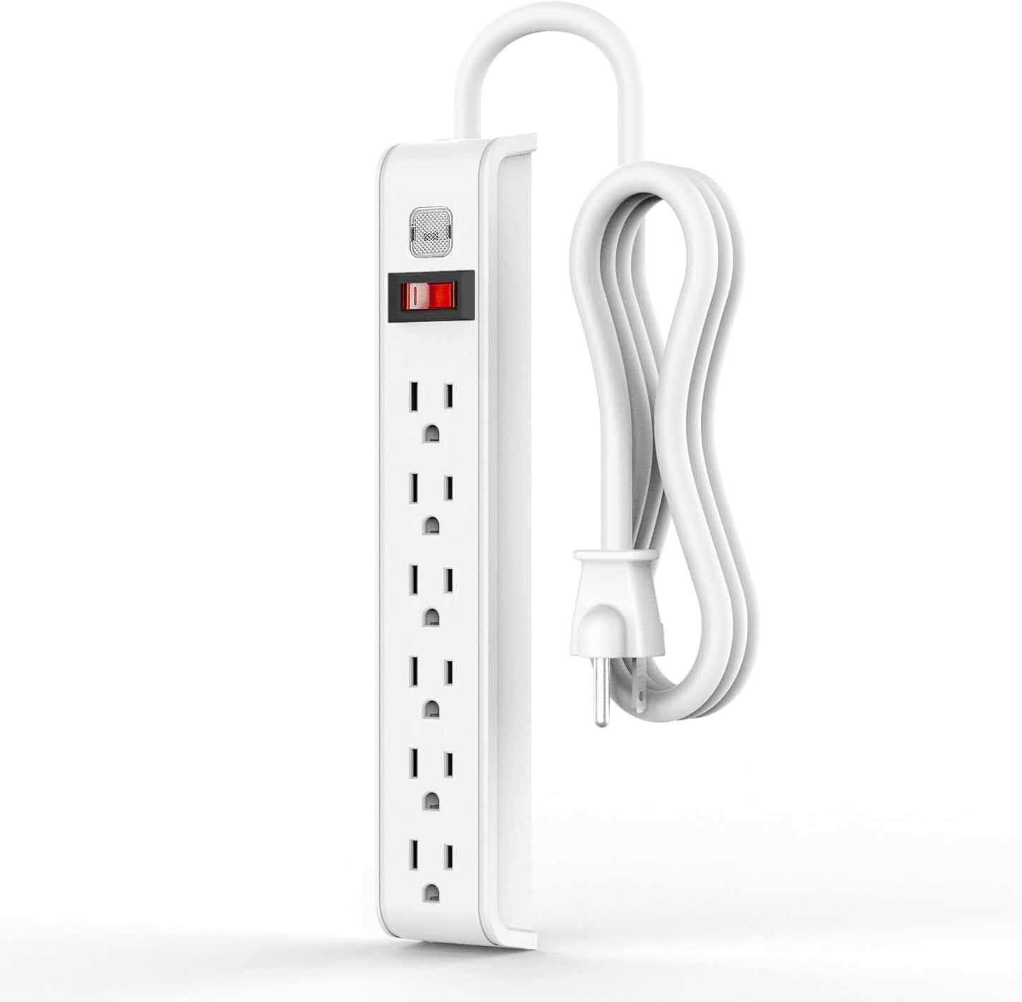 6-Outlet Surge Protector Power Strip - 600 Joules Protection