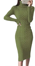 Fangetey Womens Long Sleeve Turtleneck Sweater Dress Review