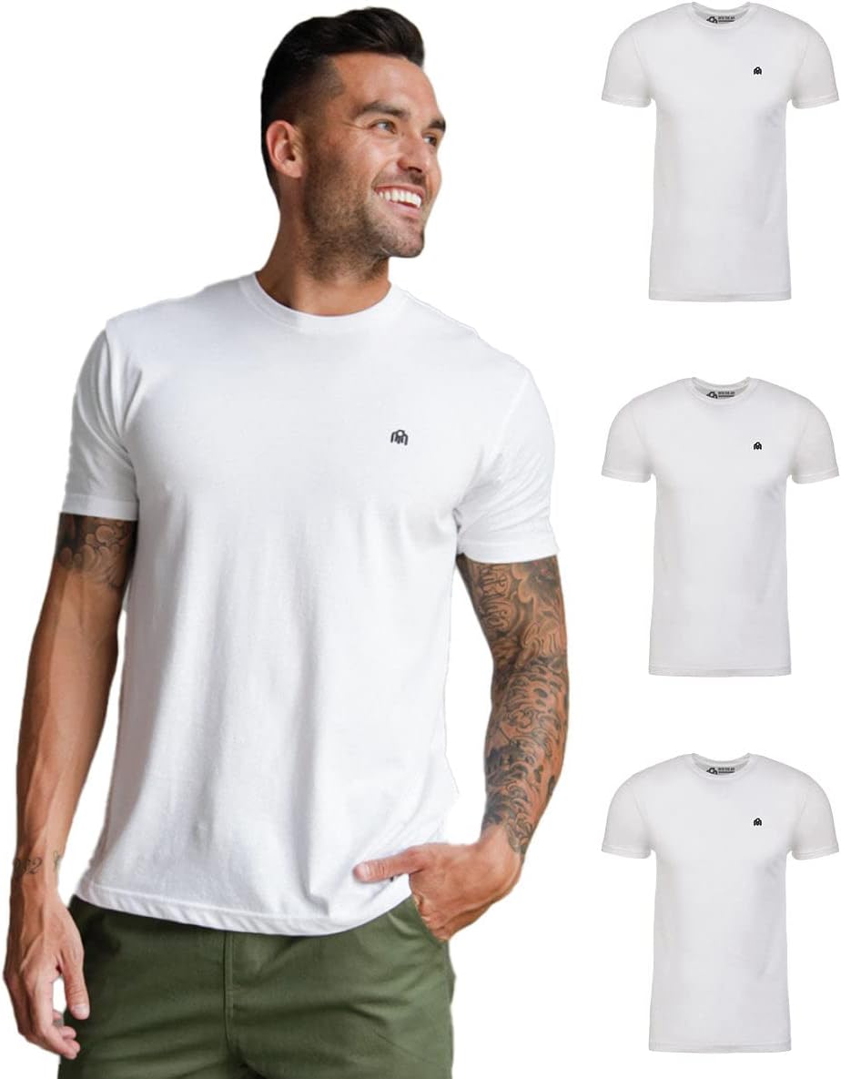 INTO THE AM Mens T Shirt with Logo - Soft Fitted Tees for All