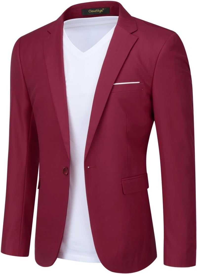 Cloudstyle Men's Suit Jacket One Button Slim Fit Blazer Review