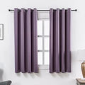 MANGATA CASA Purple Blackout Curtains Grommet 2 Panels - Thermal
