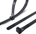 HS 6 Inch Releasable Cable Ties - 100 Pack - 50lb Heavy Duty - Reusable Zip
