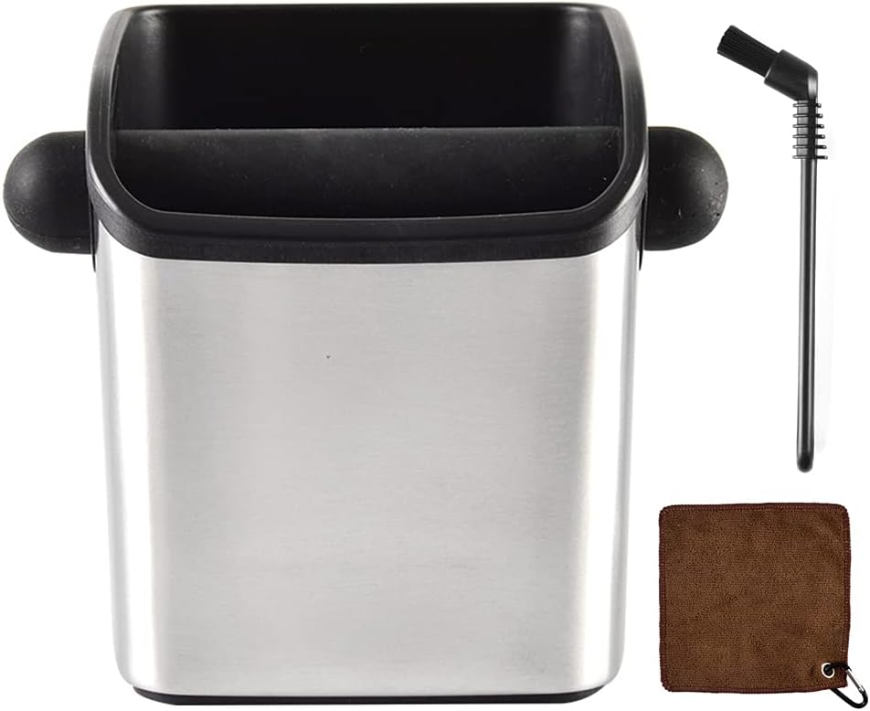 CAFEMASY Mini Stainless Steel Knock Box - Durable & Non-slip